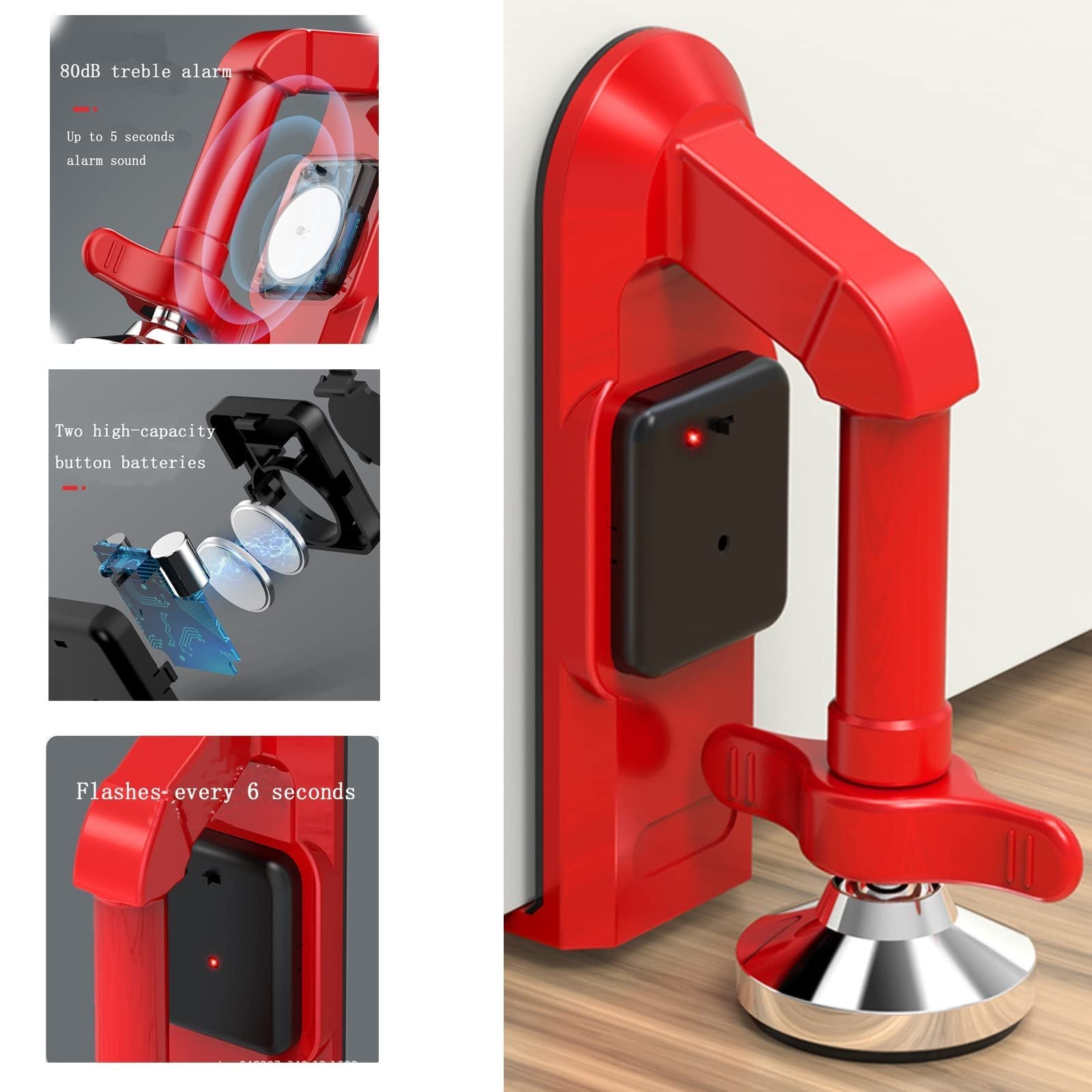 Portable Door Lock for Enhanced Home Security and Personal Safety 15089491870022-1