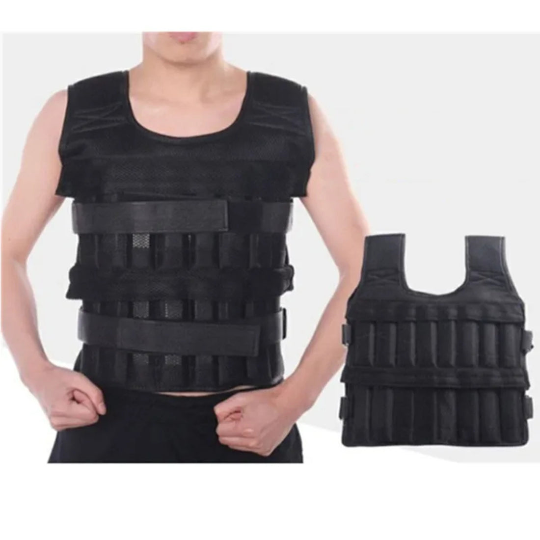 Exercise Weight Vest - 20Kg Adjustable Exercise Loading Weight Vest for Fitness Training