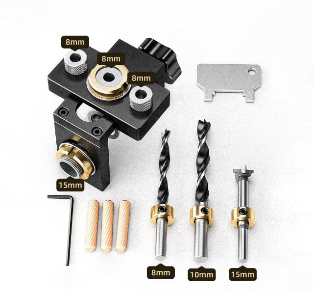 Adjustable Drill Locator Assists Accurate Holes For Precise Woodworking Projects 8450667184259-1