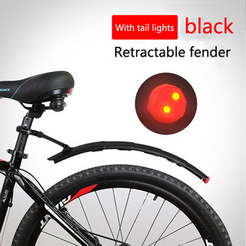 Bicycle Retractable Mudguard With Taillights 6851387326564-1