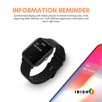Water-Resistant Smart Watch for Health and Fitness Tracking 7971295199515-1