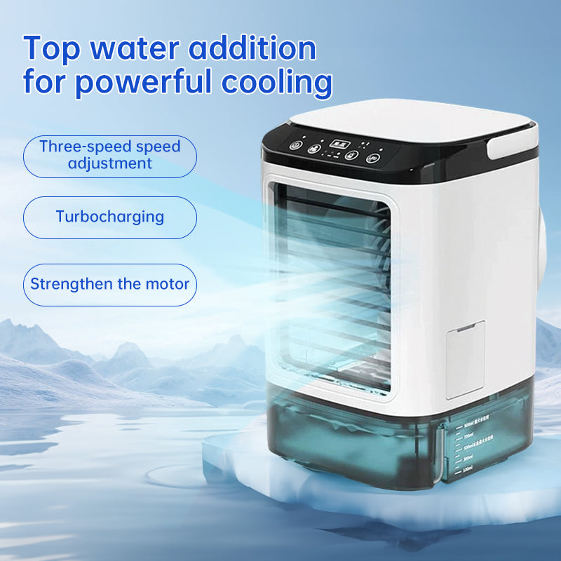 3-speed Portable Mini Air Cooler (900ML Tank) - Fan & Humidifier. For Bedroom/Office. 9020008235228-1