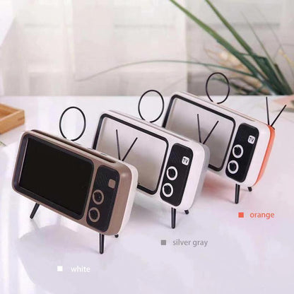 Retro TV Bluetooth Speaker+ Mobile Phone Holder 6851982065764-1