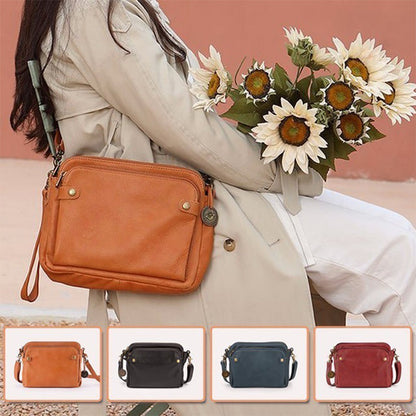 Three-Layer Leather Crossbody Shoulder & Clutch Bag 8490856546606-1