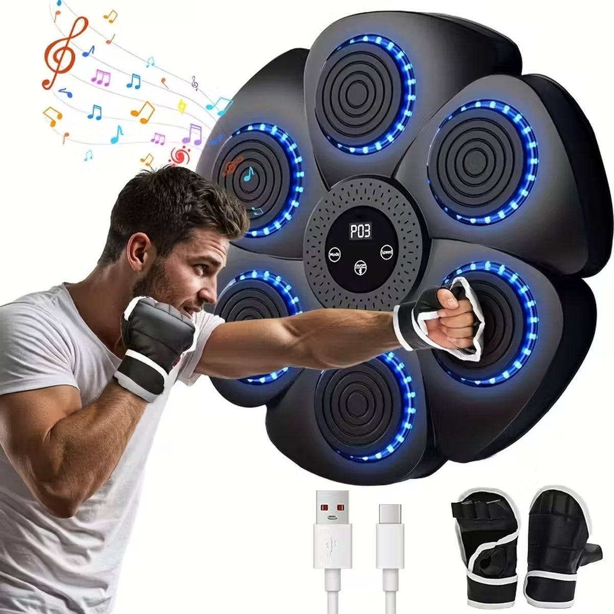 Music Boxing Pad with Targeting Features – Ultimate Punch Machine for Boxing Fitness