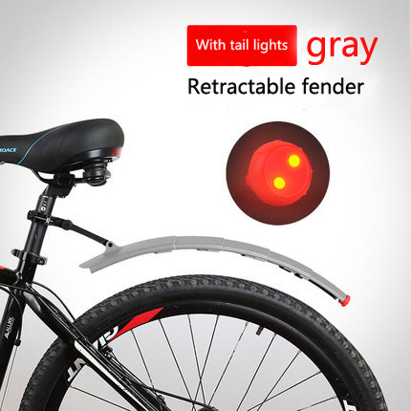 Bicycle Retractable Mudguard With Taillights 6851387326564-1