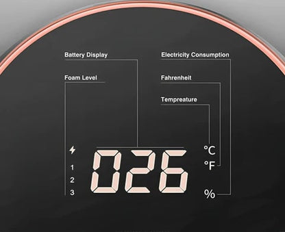 Wall Mounted Circular Foam Soap Dispenser With Smart Display Rechargeable 9674136584494-1