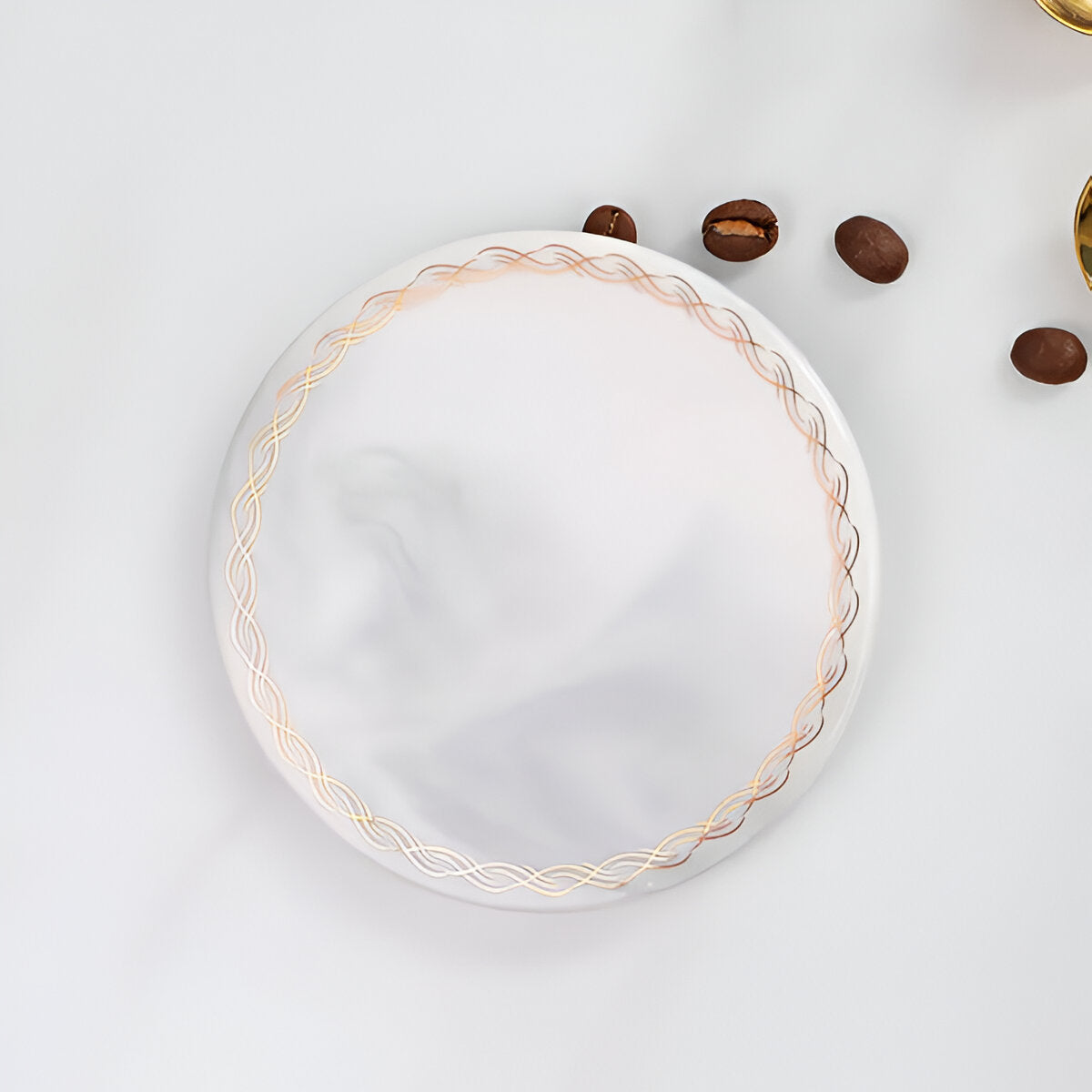 Golden Edge Marble Ceramic Coasters 14815669813574-1