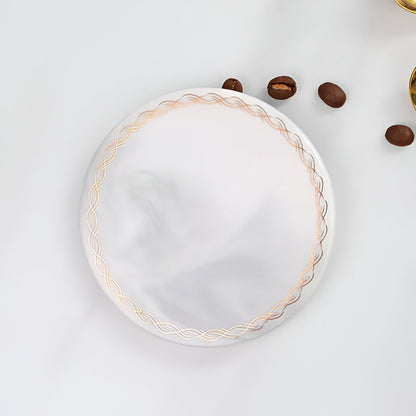 Golden Edge Marble Ceramic Coasters 14815669813574-1