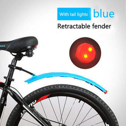 Bicycle Retractable Mudguard With Taillights 6851387326564-1