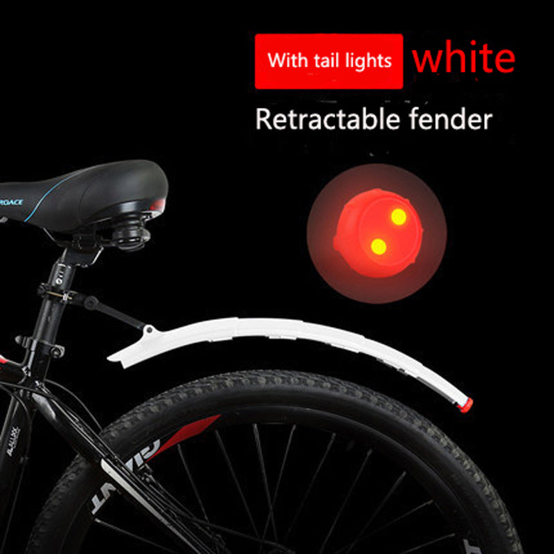 Bicycle Retractable Mudguard With Taillights 6851387326564-1