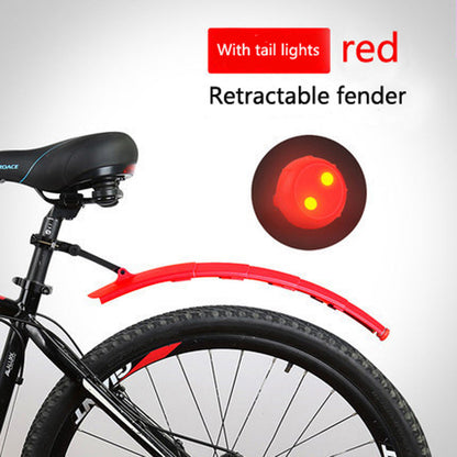 Bicycle Retractable Mudguard With Taillights 6851387326564-1