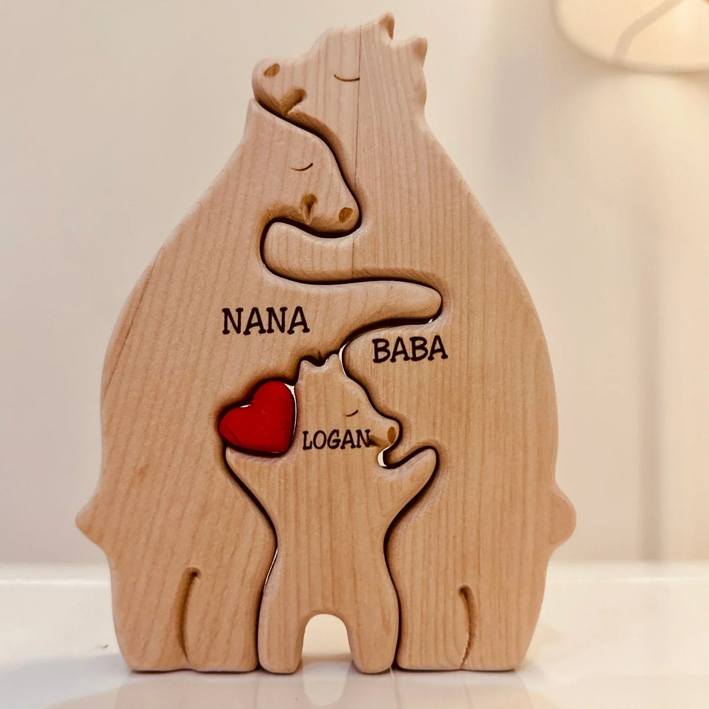 Wooden Family Puzzle for Heartwarming Home Décor and Meaningful Gift 15089197515078-1