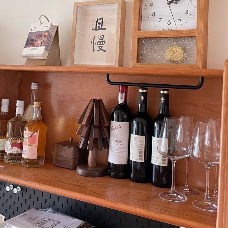 Walnut Wood Heat Resistant Trivet Table Mat Stackable Set 9674136682798-1