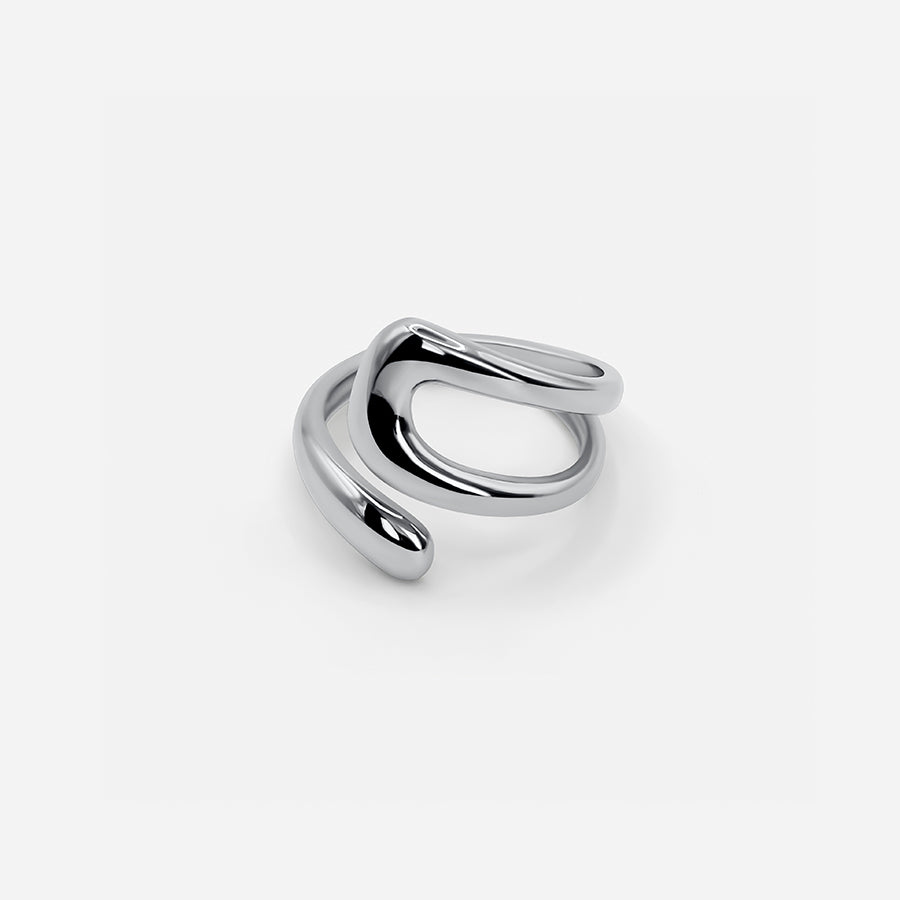 Sculptural Silver Ring - Modern Design for Timeless Elegance 15044017946950-1