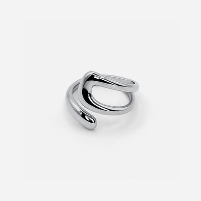 Sculptural Silver Ring - Modern Design for Timeless Elegance 15044017946950-1