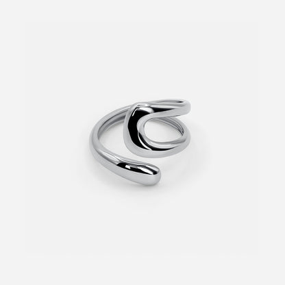 Sculptural Silver Ring - Modern Design for Timeless Elegance 15044017946950-1
