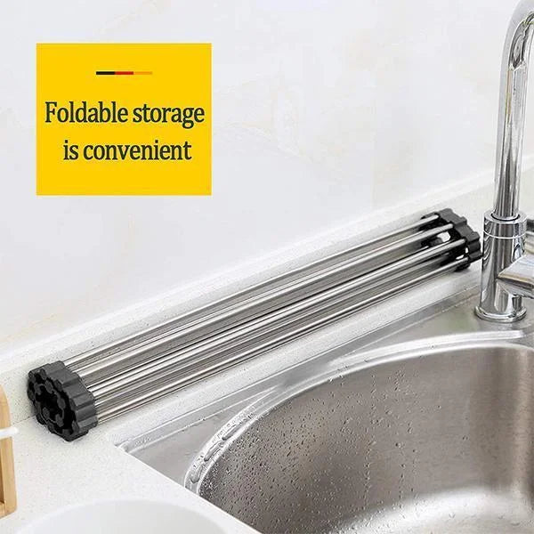 Roll-Up Dish Drying Rack for Kitchen Organization and Easy Storage 15089486561606-1