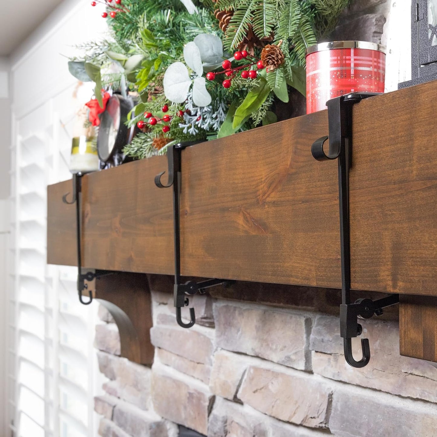 Fireplace Stocking and Garland Hanger 10004131938585-1