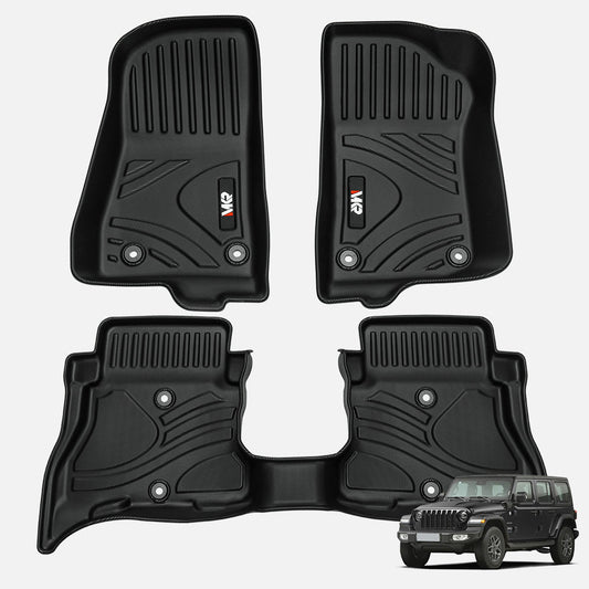 MKR Non-Slip Durable TPE ECO Car Floor Mat Compatible With Jeep Wrangler JL 4xe Not For 2 Door 3 PCS 8995462480092-1