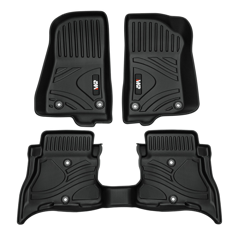MKR Non-Slip Durable TPE ECO Car Floor Mat Compatible With Jeep Wrangler JL 4xe Not For 2 Door 3 PCS 8995462480092-1