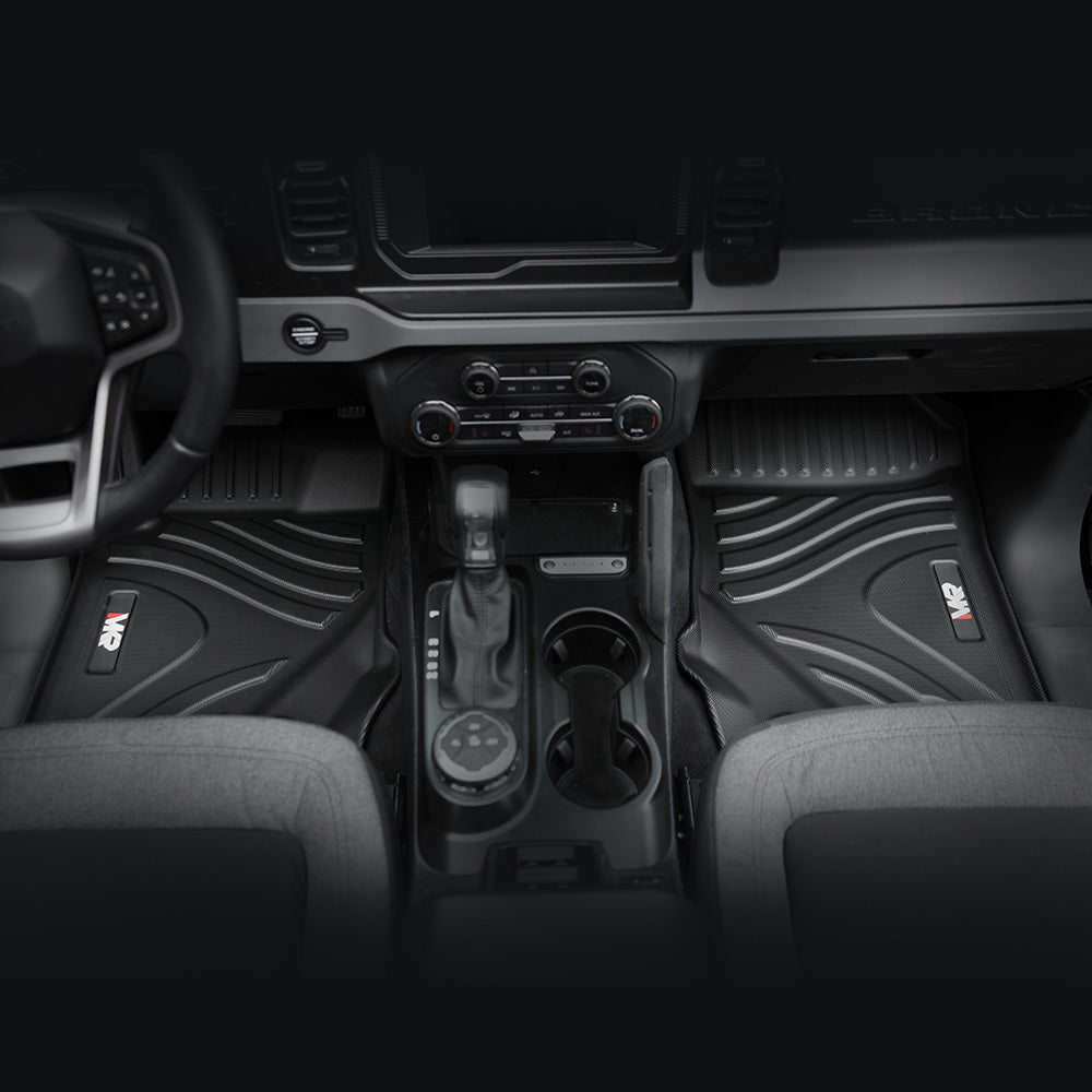 MKR Car Floor Mats Ford Bronco 3D TPE All-Weather Floor Mats - Full Set Interior Car Accessories All-Weather 8995461759196-1