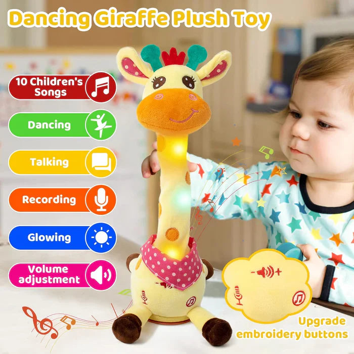 Talking and Dancing Music Giraffe Plush Toy 5117069400199-V2-1
