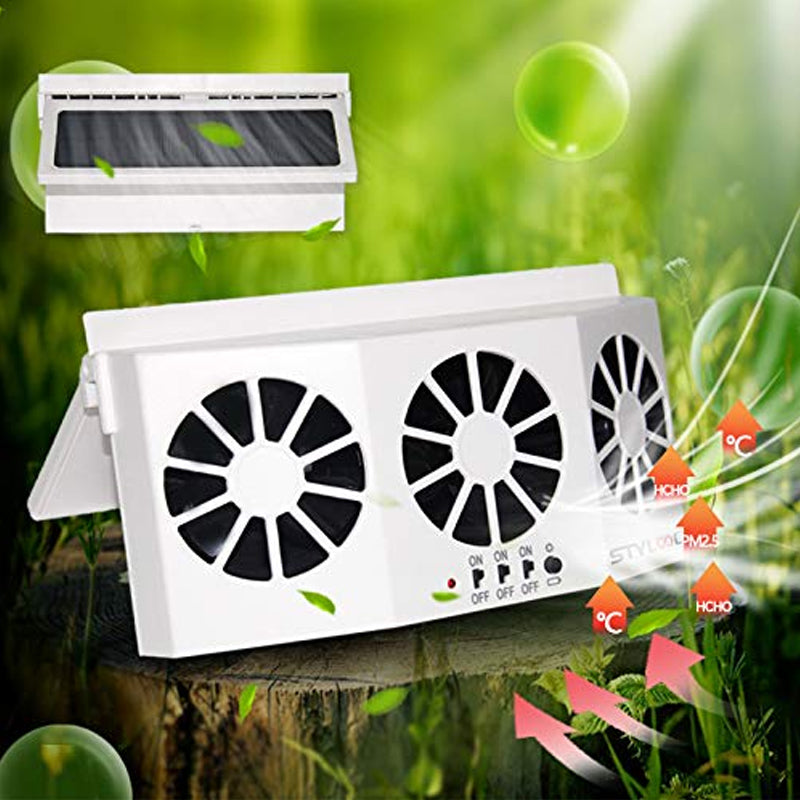 Solar Powered Vehicle Exhaust Fan For Car Ventilation Cooling And Fresh Air 7218242125924-1