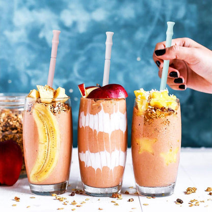 Reusable Silicone Drinking Straw Set With Brush And Portable Case 6851970531428-1