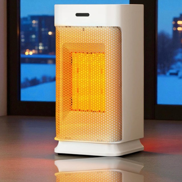 Silent Portable Ceramic Heater – PTC Electric Fan with Adjustable Heat and Night Light 10165751841107-1