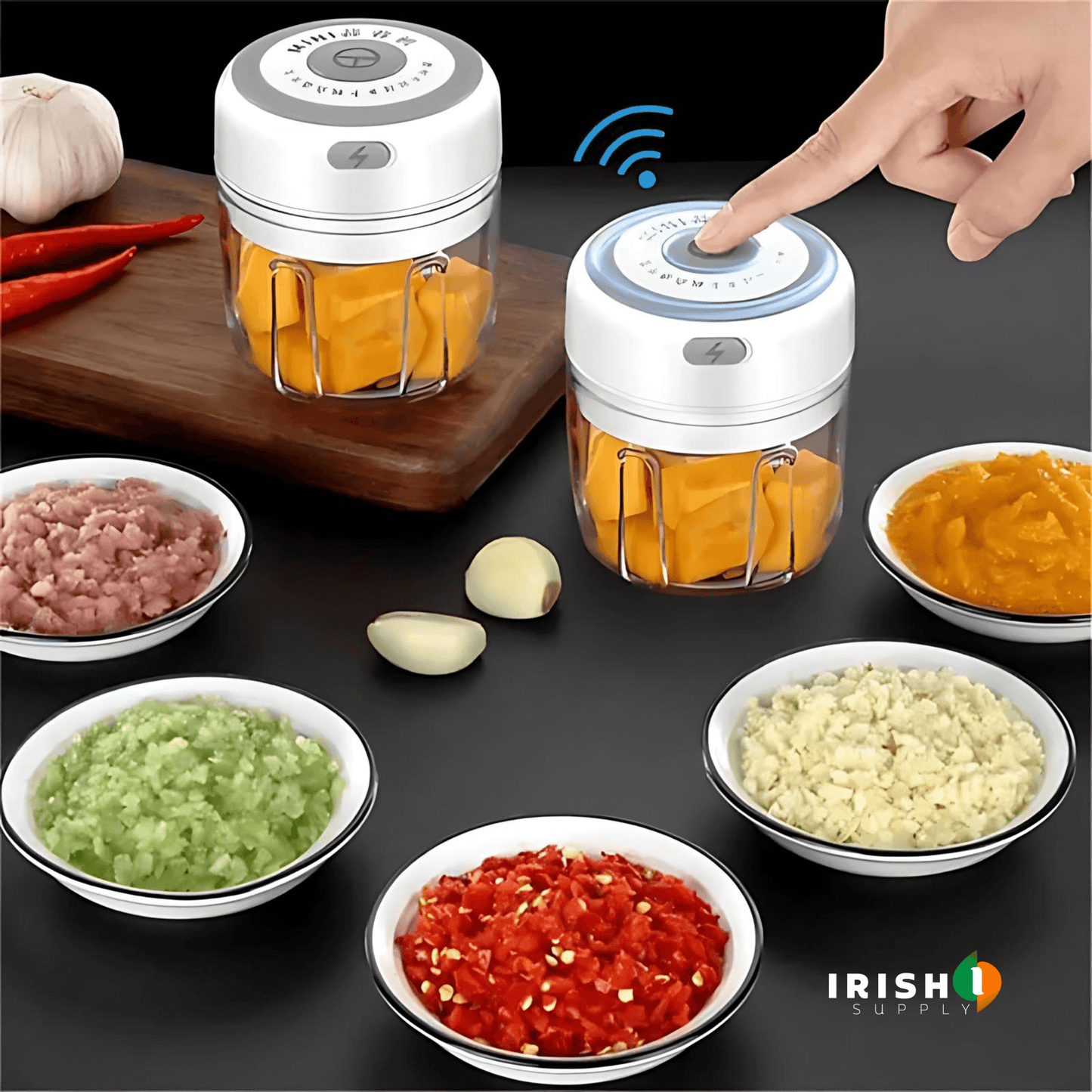 One-Touch Cordless Usb Electric Food Chopper Slicer 7931597291803-1