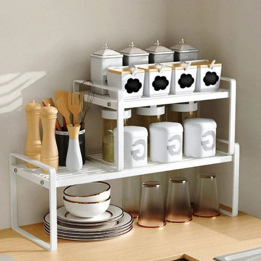 TidyShelf Adjustable Kitchen Rack for Organized and Space-Saving Storage 15002529726790-1