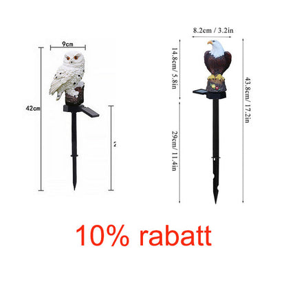Solar Owl Garden Statue With Led Lights For Night Ambience 14969930023238-1