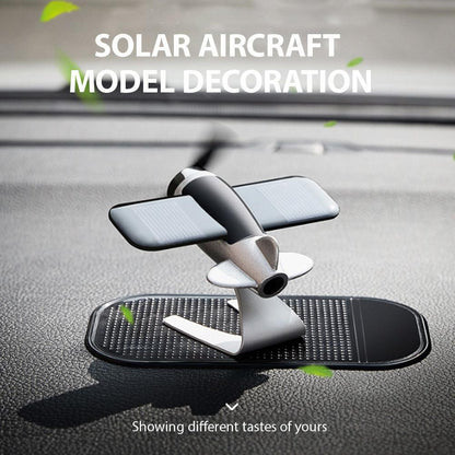 Solar Airplane Car Dashboard Decoration Rotating Ornament For Vehicle Interior 6851967123556-1