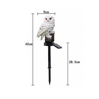 Solar Owl Garden Statue With Led Lights For Night Ambience 14969930023238-1