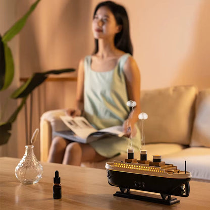 Boat Humidifier Jellyfish Mist Dual Modes Ambient Lights Timer 8591612084381-1