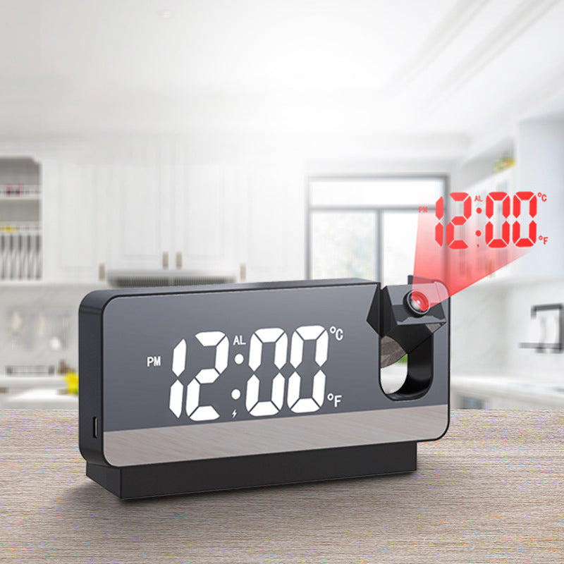 Smart Digital Projection Clock Displaying Time Temperature Date And Adjustable Brightness 7004588802148-1
