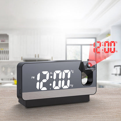 Smart Digital Projection Clock Displaying Time Temperature Date And Adjustable Brightness 7004588802148-1