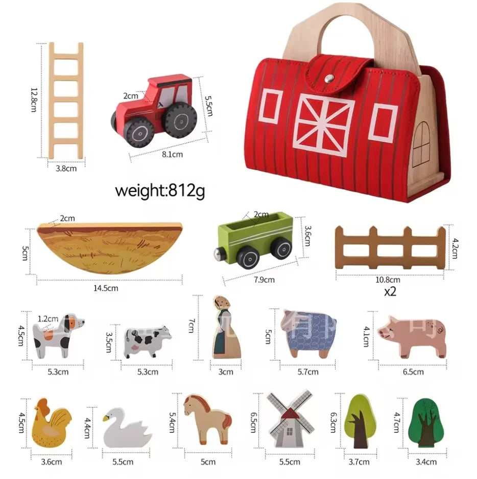 Wooden Travel Farm Toy for Kids’ Creative and Imaginative Play 10768227533134-1