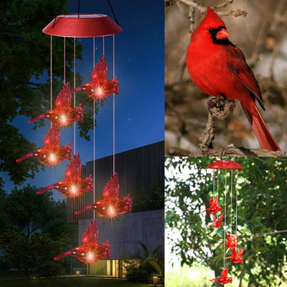 Red Bird Wind Chime Light 6850555904100-1