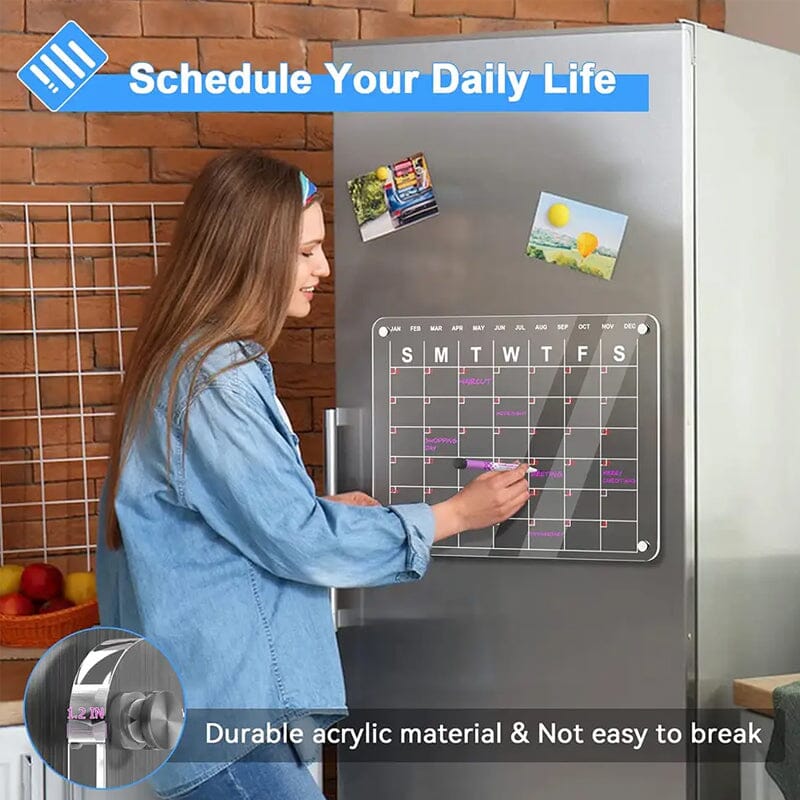 Transparent Magnetic Dry Erase Wall Calendar Board For Office Home 7253639856228-1