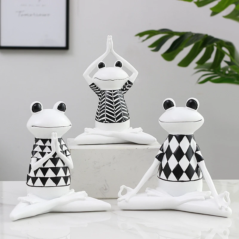 Yoga Meditation Frog Ornament For Peaceful Zen Garden Home Decoration 6850474246244-1