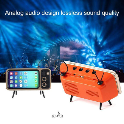 Retro TV Bluetooth Speaker+ Mobile Phone Holder 6851982065764-1
