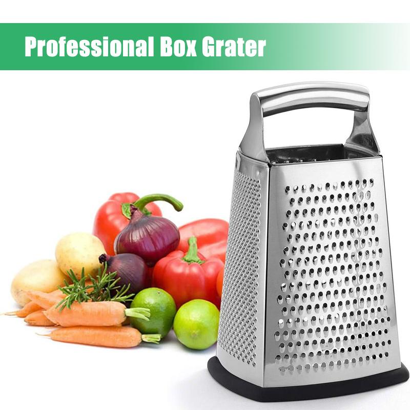 Professional Stainless Steel Box Grater For Cheese Vegetables And Fruits 6851422290020-1