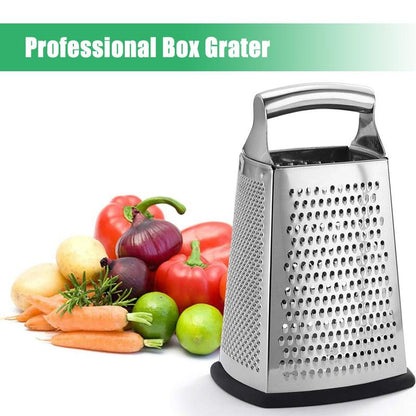 Professional Stainless Steel Box Grater For Cheese Vegetables And Fruits 6851422290020-1