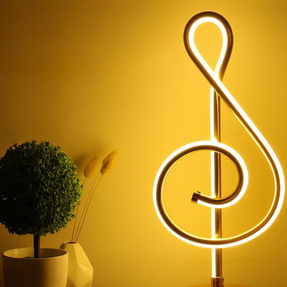 Elegant Musical Note LED Lamp For Bedroom Living Room Decoration 6852035051620-1