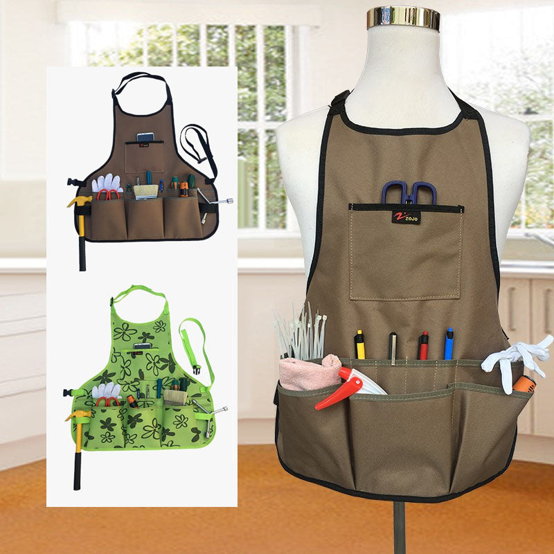 Durable Apron With Multiple Pockets For Woodworking Craft Tool Storage 6851393224804-1