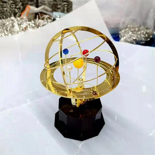 Solar System Model - Retro Planet Metal Model Kit, Science Art Decoration Indoor Table Ornament
