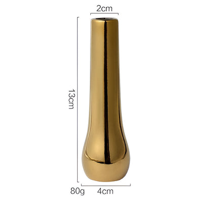 Nordic Style Gold Ceramic Vase – Elegant Dry Flower And Water Plant Display 14815657034054-1