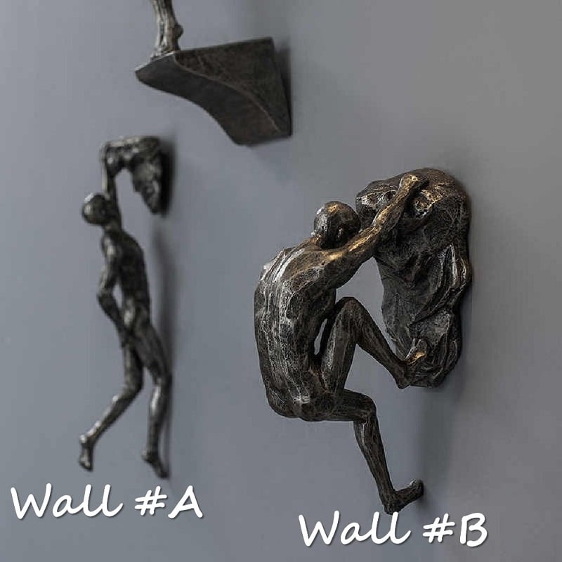 Wall Climbing Resin Sculpture Decorative Figure Home Hanging Decor 8496298688814-1
